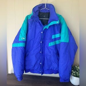 Vintage CB Sports Blue and Green Ski Coat